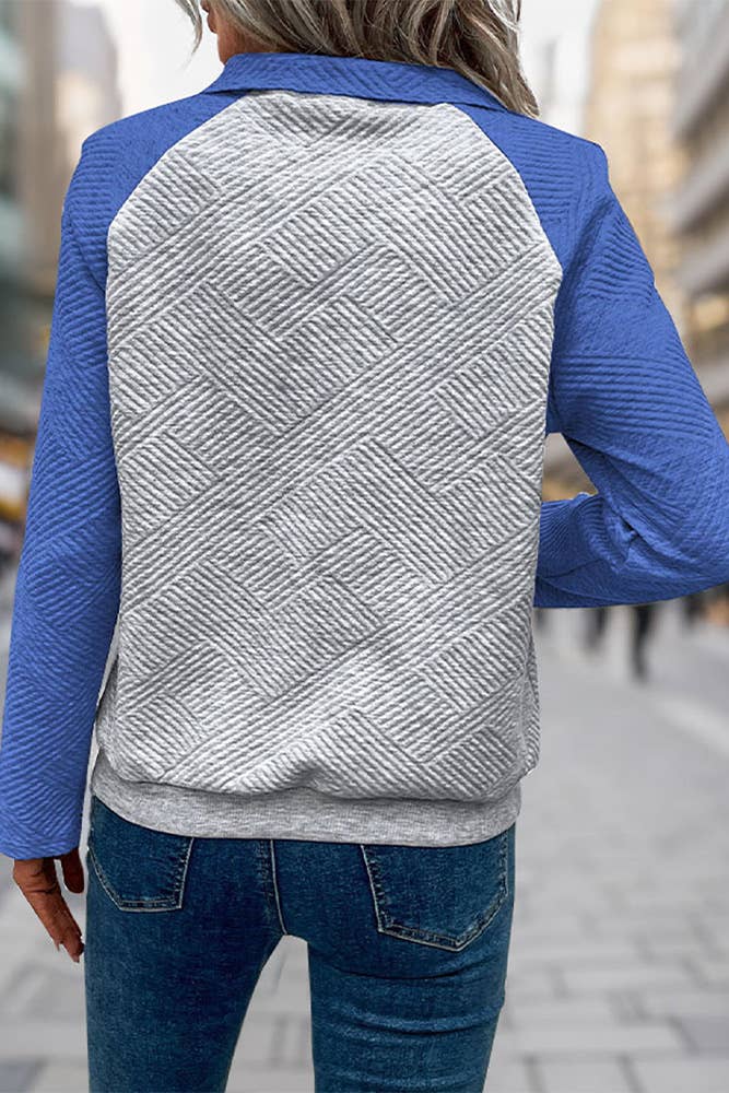UNISHE - Fall Colorblock Kangaroo Pockets Sweatshirt BFZY1058