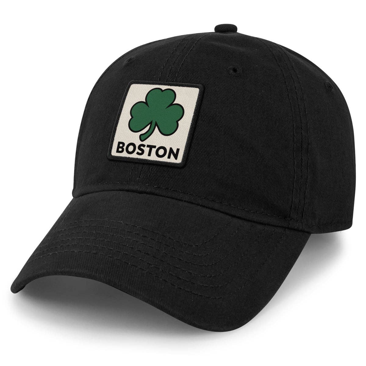 Boston Shamrock Printed Patch Dad Hat | Dark Green