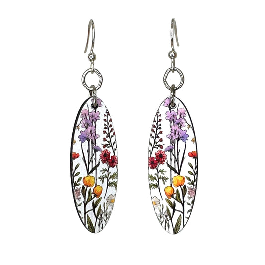 California Wild Flowers Blossom Earrings