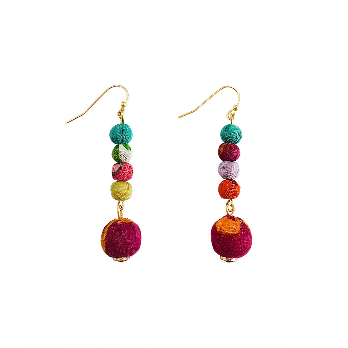 WorldFinds - Dripping Kantha Earrings