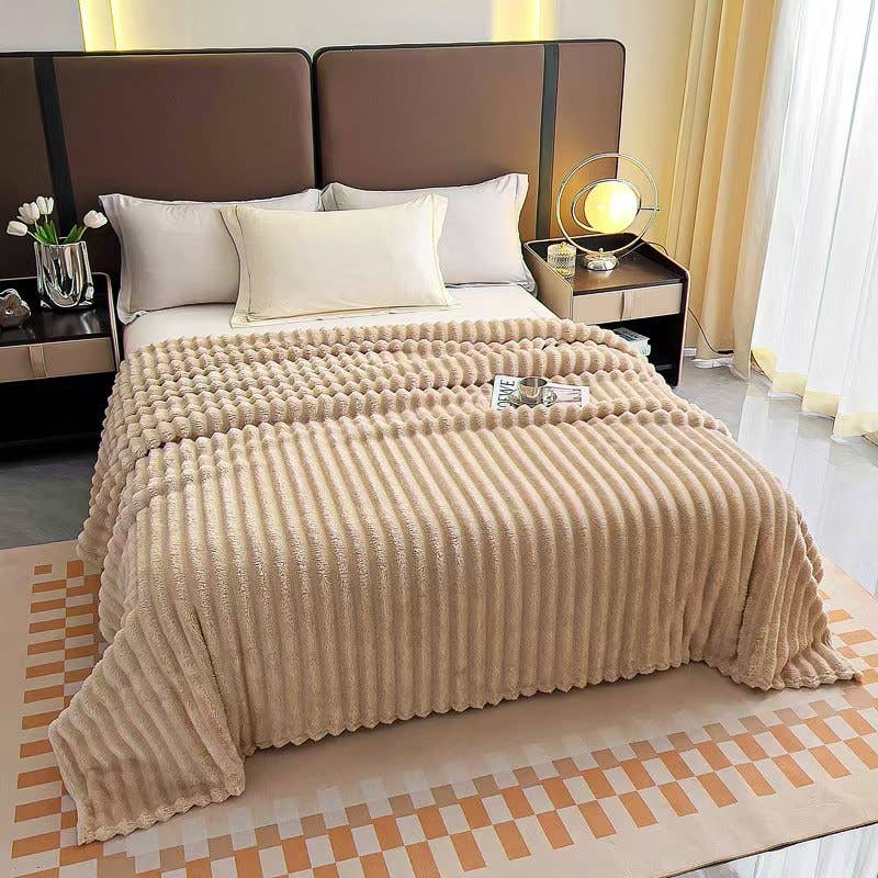 Stripe Fleece Throw