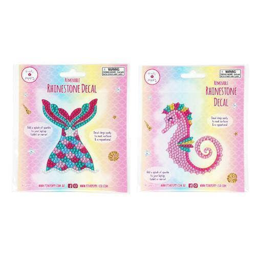 Mermaid  & Seahorse Removable Phinestone