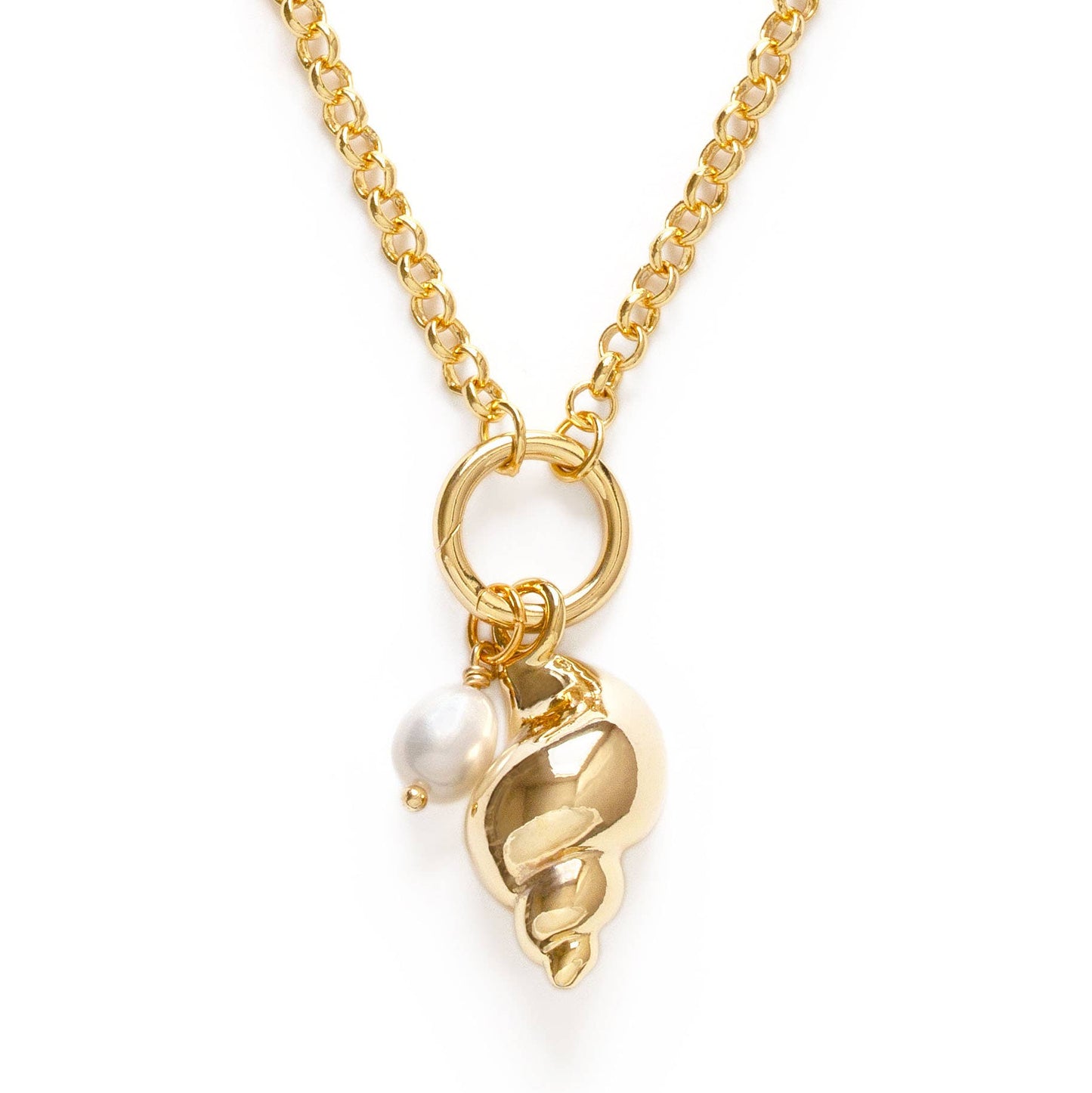 Amano Studio - Conch Shell and Pearl Statement Necklace