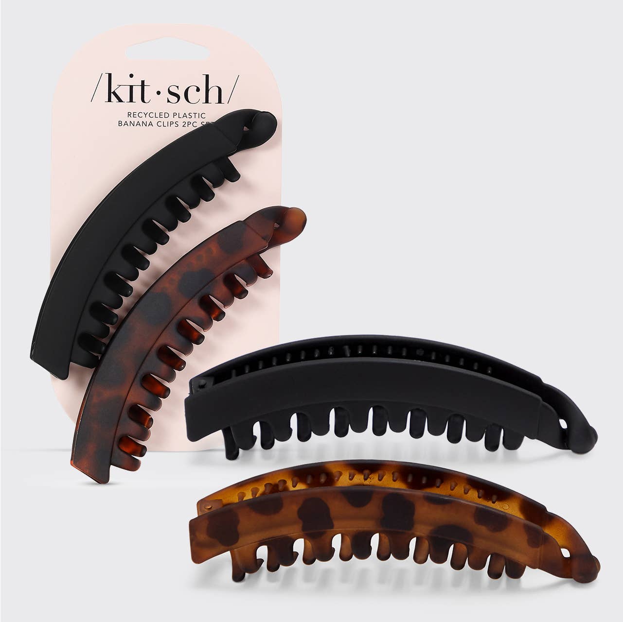 KITSCH - Banana Clips 2pc Set - Black & Tort