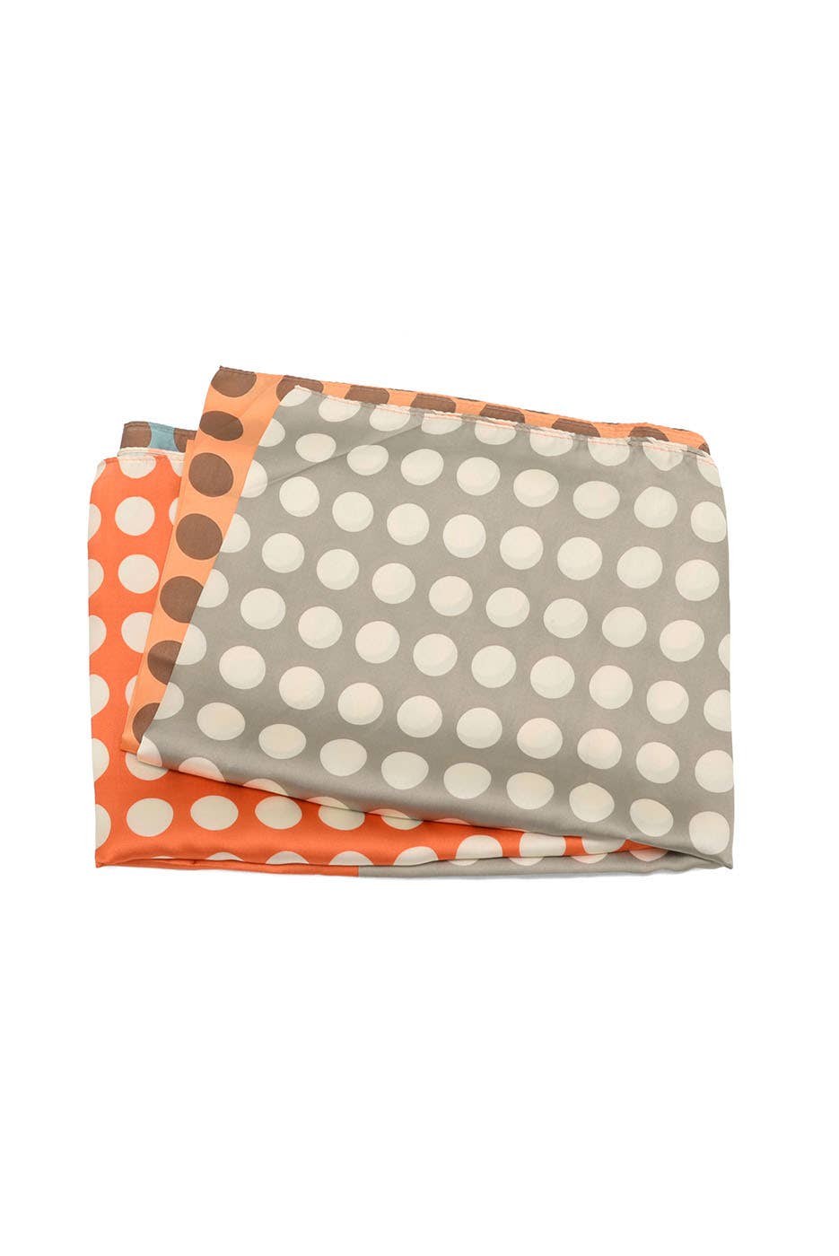 Blue Color Block Polka Dot Scarf 180X88