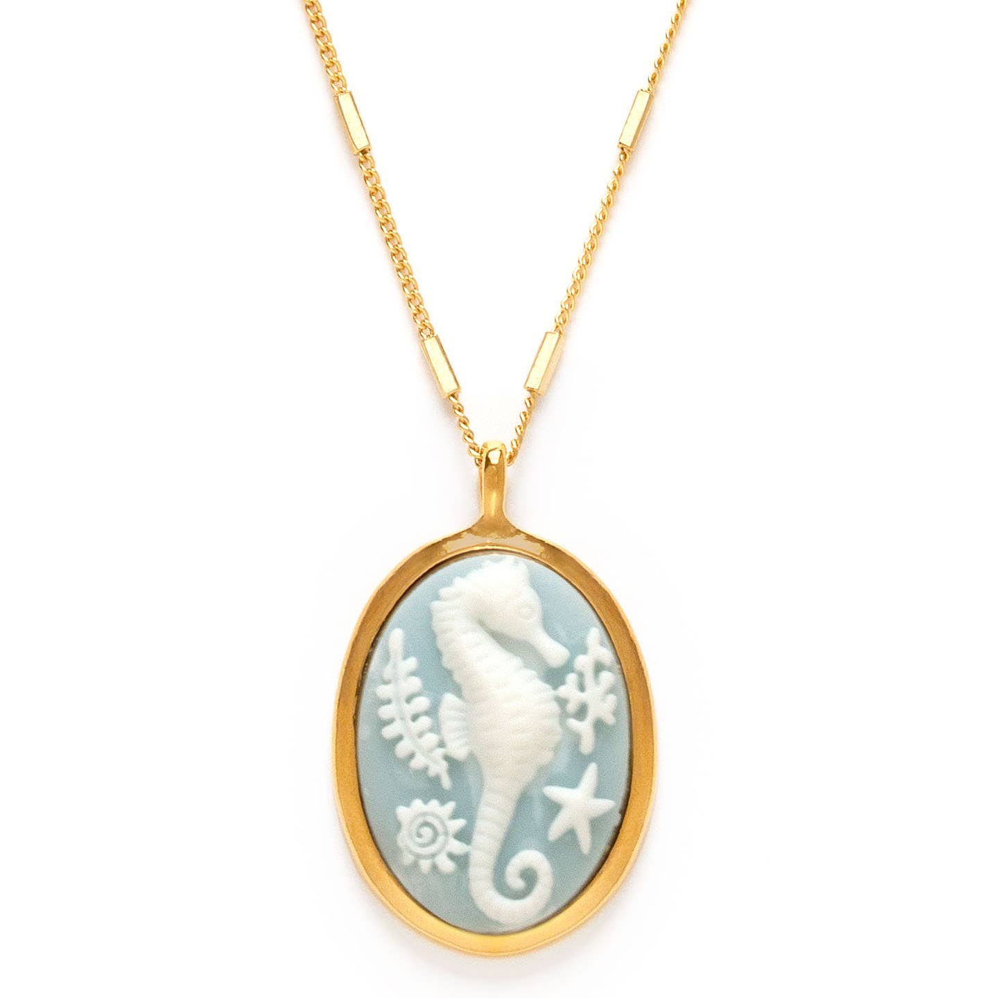 Amano Studio - Seahorse Vintage Cameo Necklace