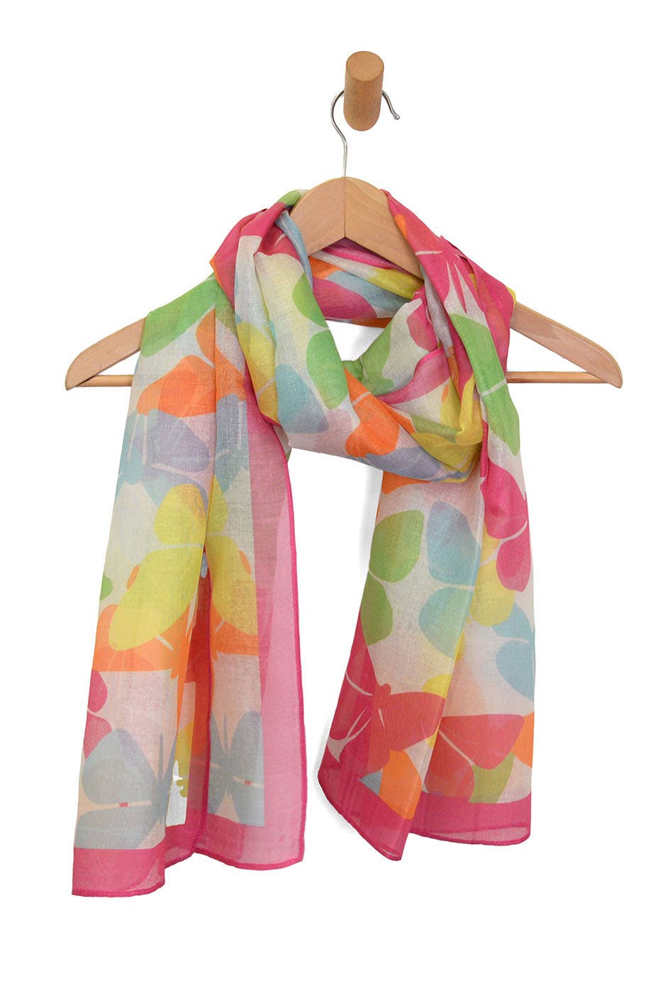Multi Bright Butterfly Scarf 180x70