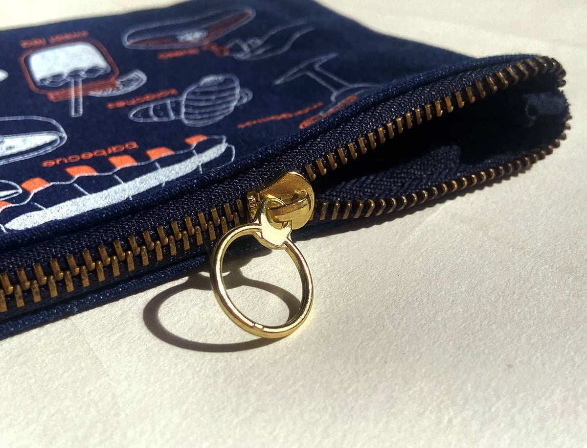 Boston Foodie Slim Pouch - Cotton Canvas, USA Made
