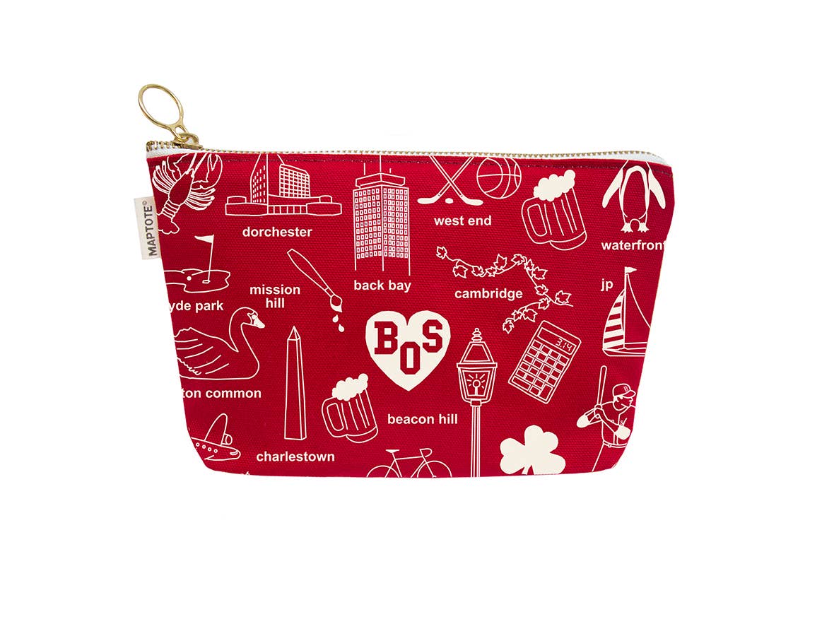 Boston Zipped Pouch - Cotton Canvas, USA Made