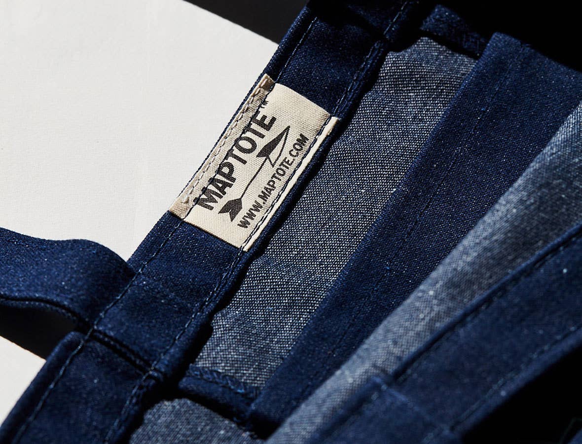 Boston Denim Tote - Cotton Denim, USA Made