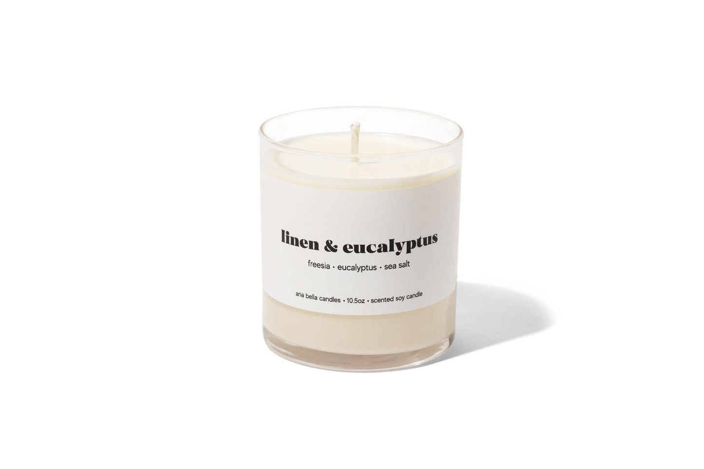 Linen and Eucalyptus Soy Candle 4oz Gold Tin