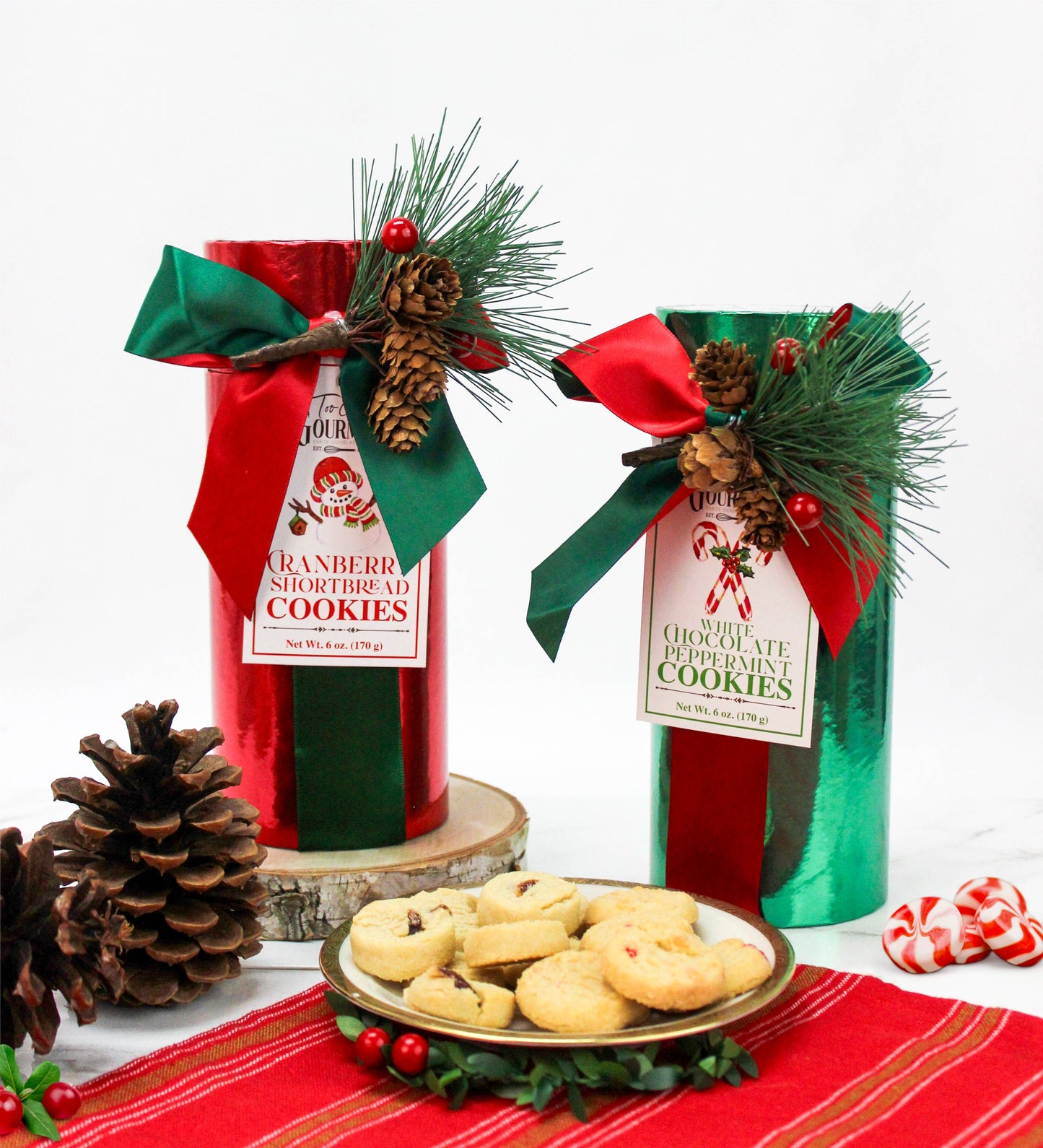 Too Good Gourmet - Metallic Deco Tube: White Chocolate & Cranberry Cookies