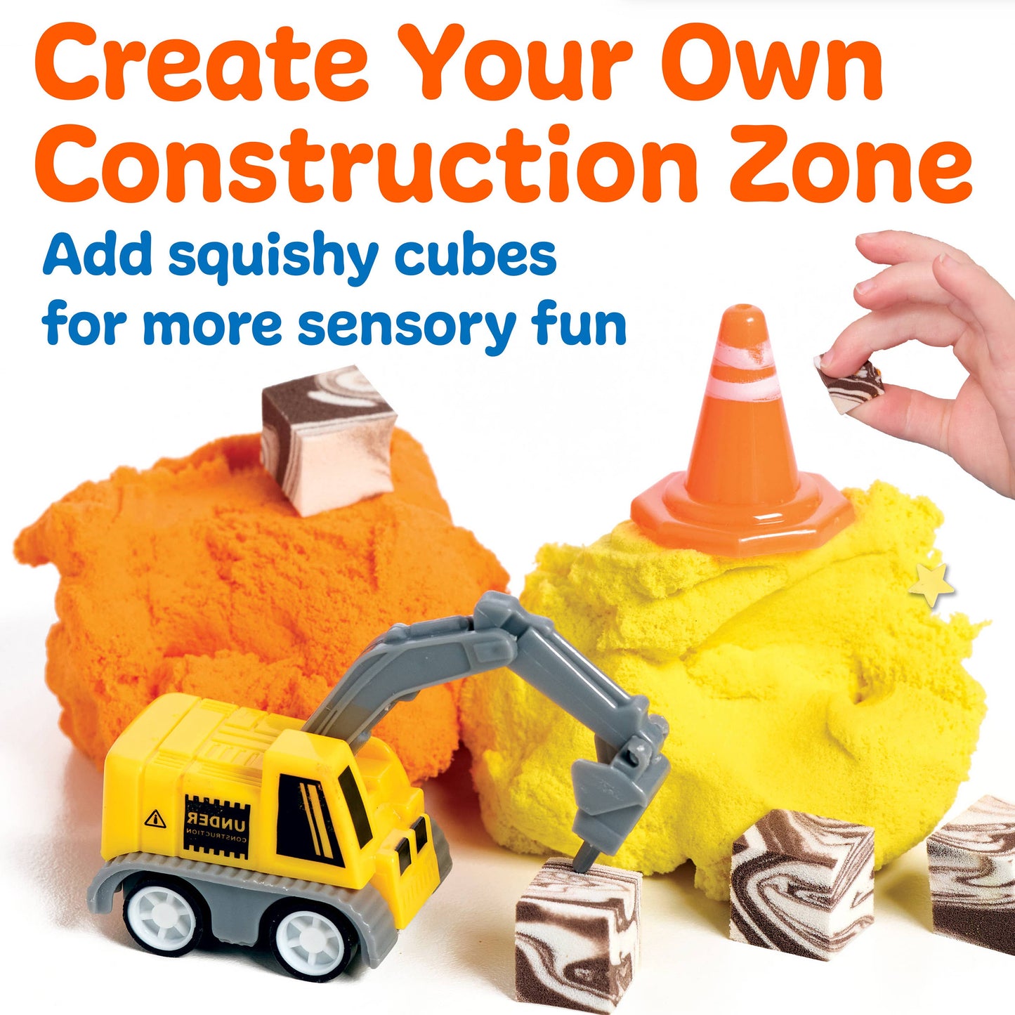 Sensory Mini Play Kit Jar with Cloud Clay - Construction Theme