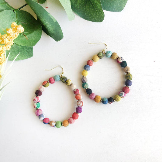WorldFinds - Adorned Kantha Hoops