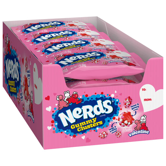 Grandpa Joe's Candy Shop - Nerds Valentine Gummy Cluster Share Pack, 3oz, 12ct