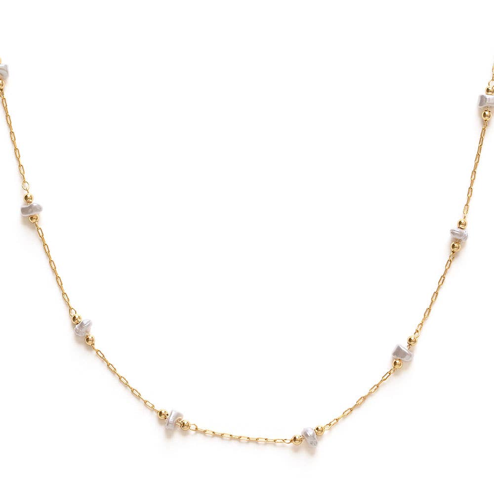 Amano Studio - Freshwater Pearl Station Chain Necklace