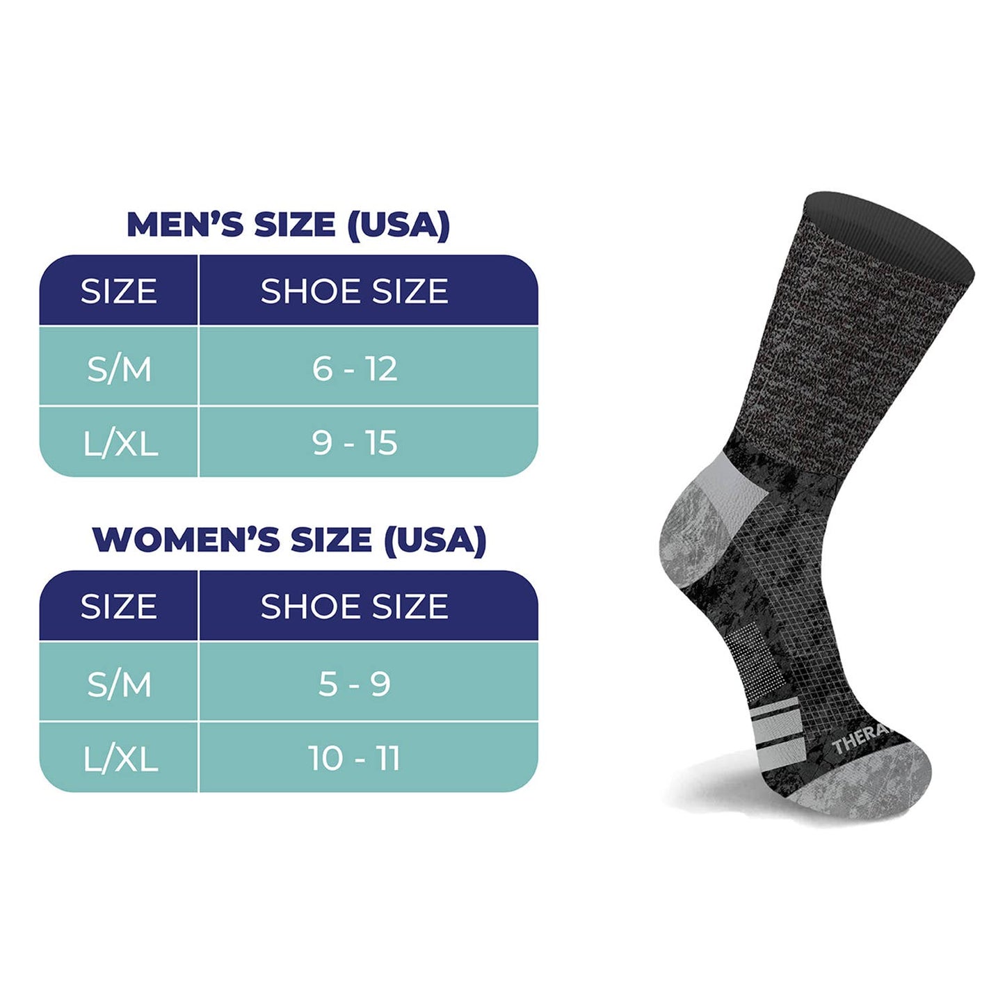 Extreme Fit Wholesale - 2-Pairs: Non-Binding Loose Fit Cotton Diabetic Crew Socks