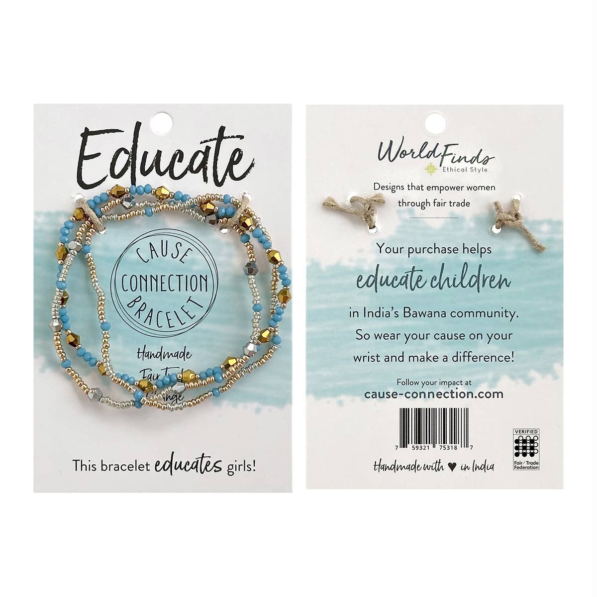 WorldFinds - Educate • Cause Bracelet