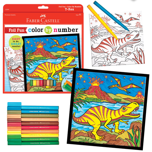 Marker Color By Number Foil Fun - T-Rex