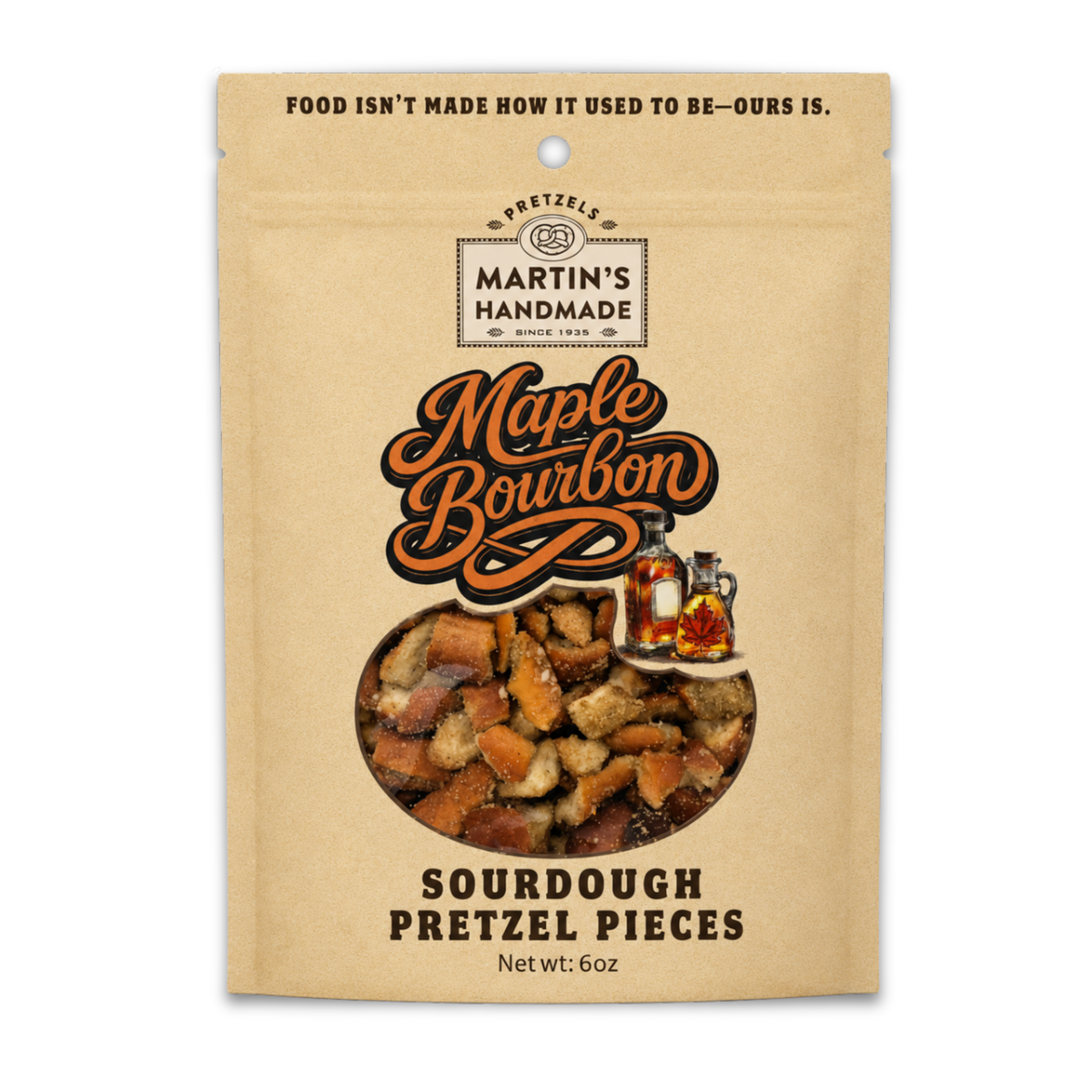 Martins Handmade Pretzels - Maple Bourbon Pretzel Pieces 6oz.