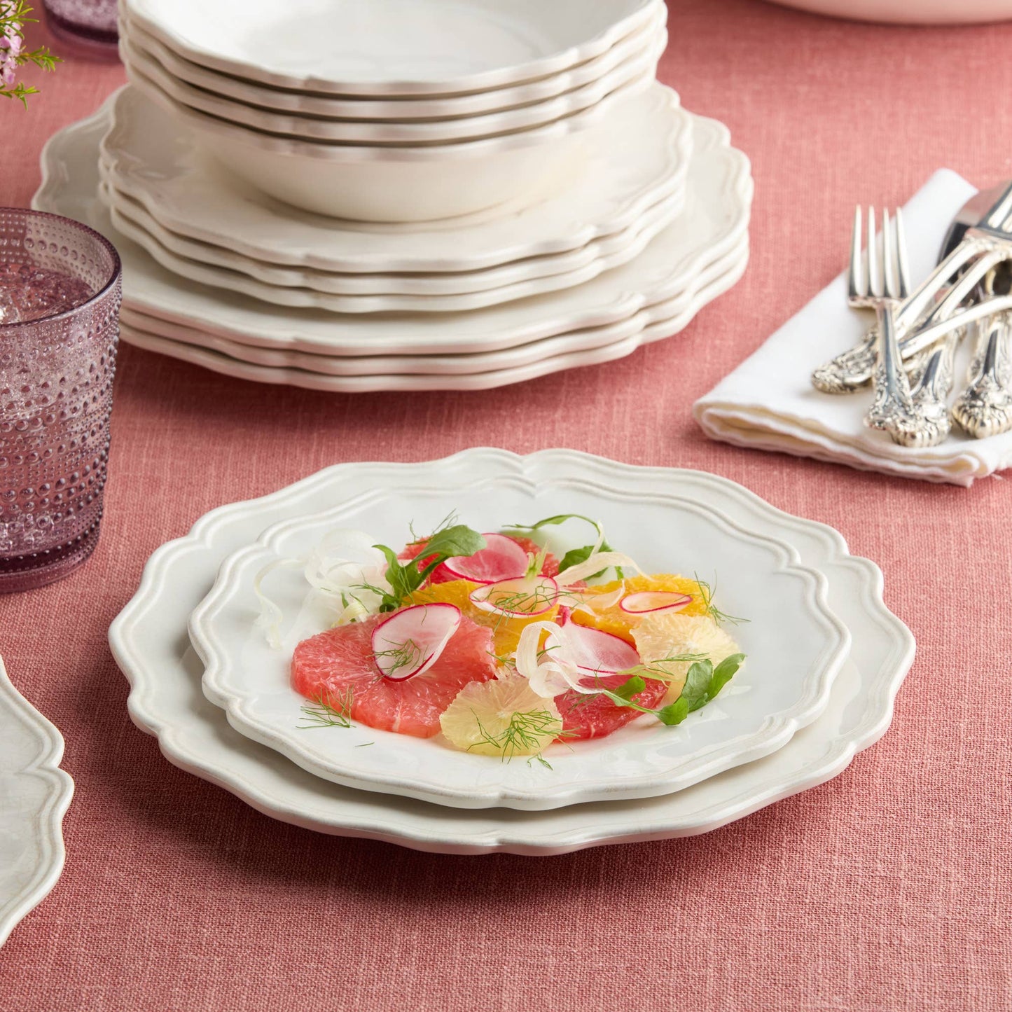 Isabella Cream Dinner Plate 11"