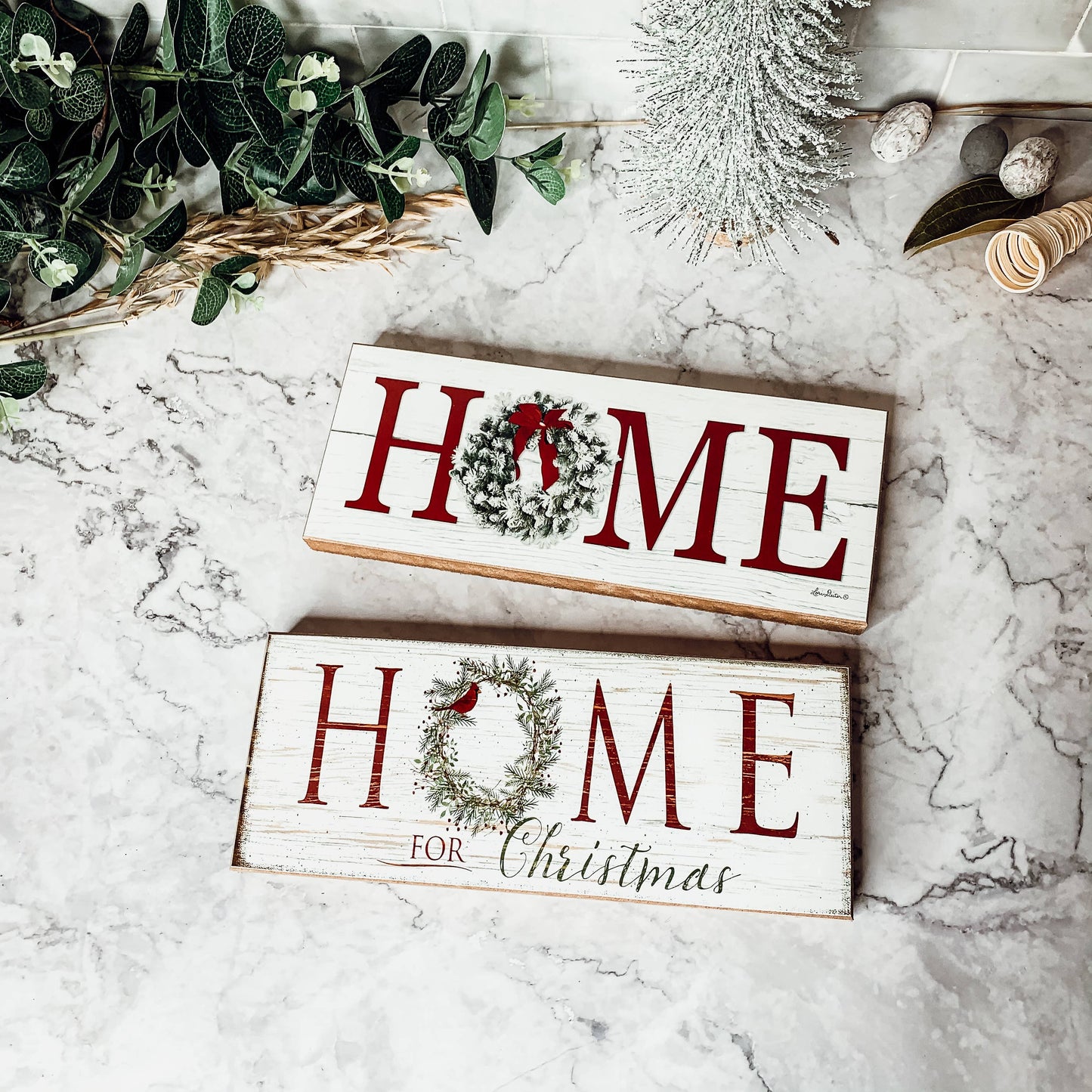 Gia Roma - Christmas Home Signs, Wooden Christmas Decorations Modern