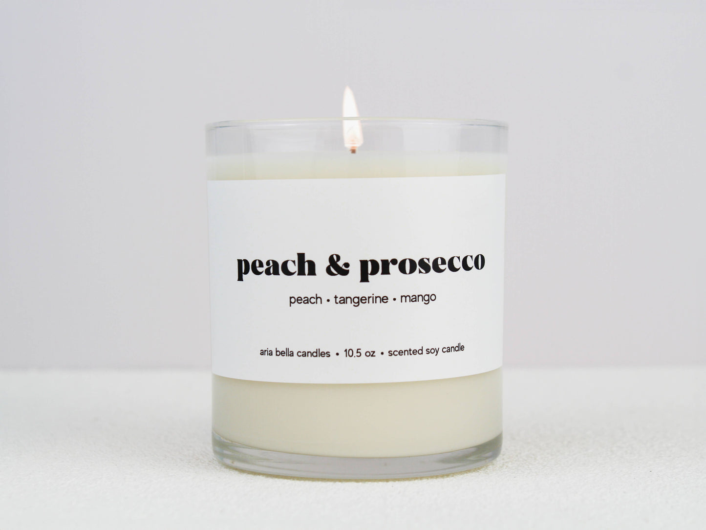 Peach & Prosecco Soy Candle 10.5oz Glass Jar