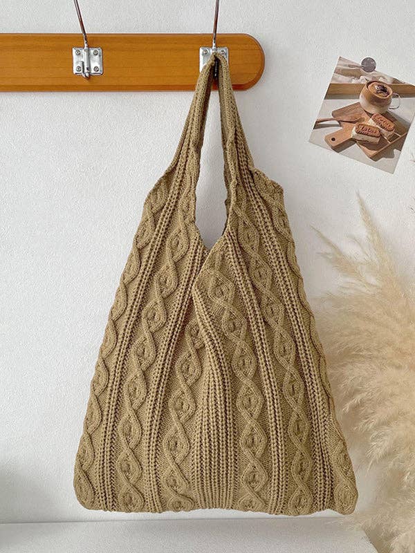 UZ Wholesale Store - Solid Color Woven Handbags