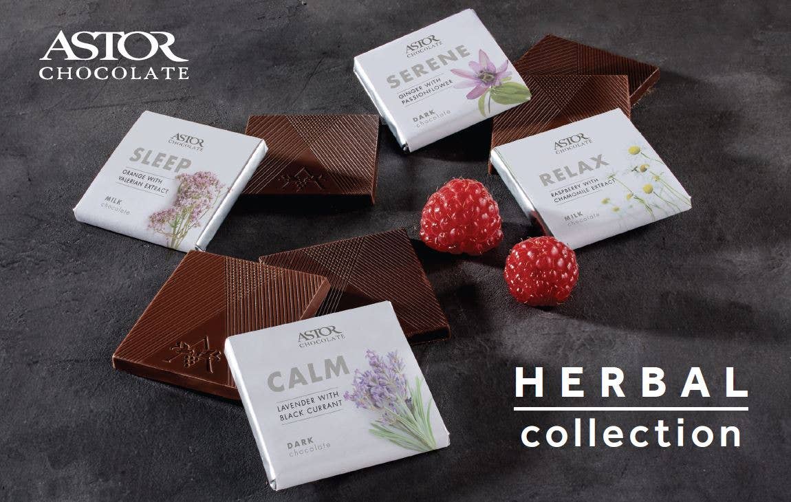 Calm Herbal Lavender Black Currant 54% Dark Chocolate 18pc