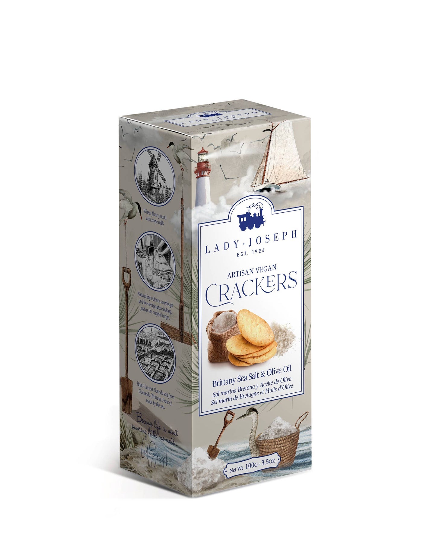 Crackers with Brittany Sea Salt & Olive Oil (Vegan Snack )