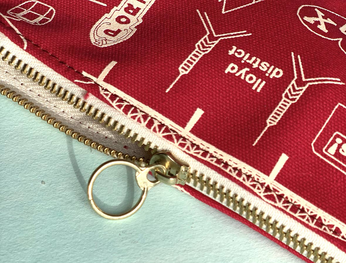 Boston Zipped Pouch - Cotton Canvas, USA Made