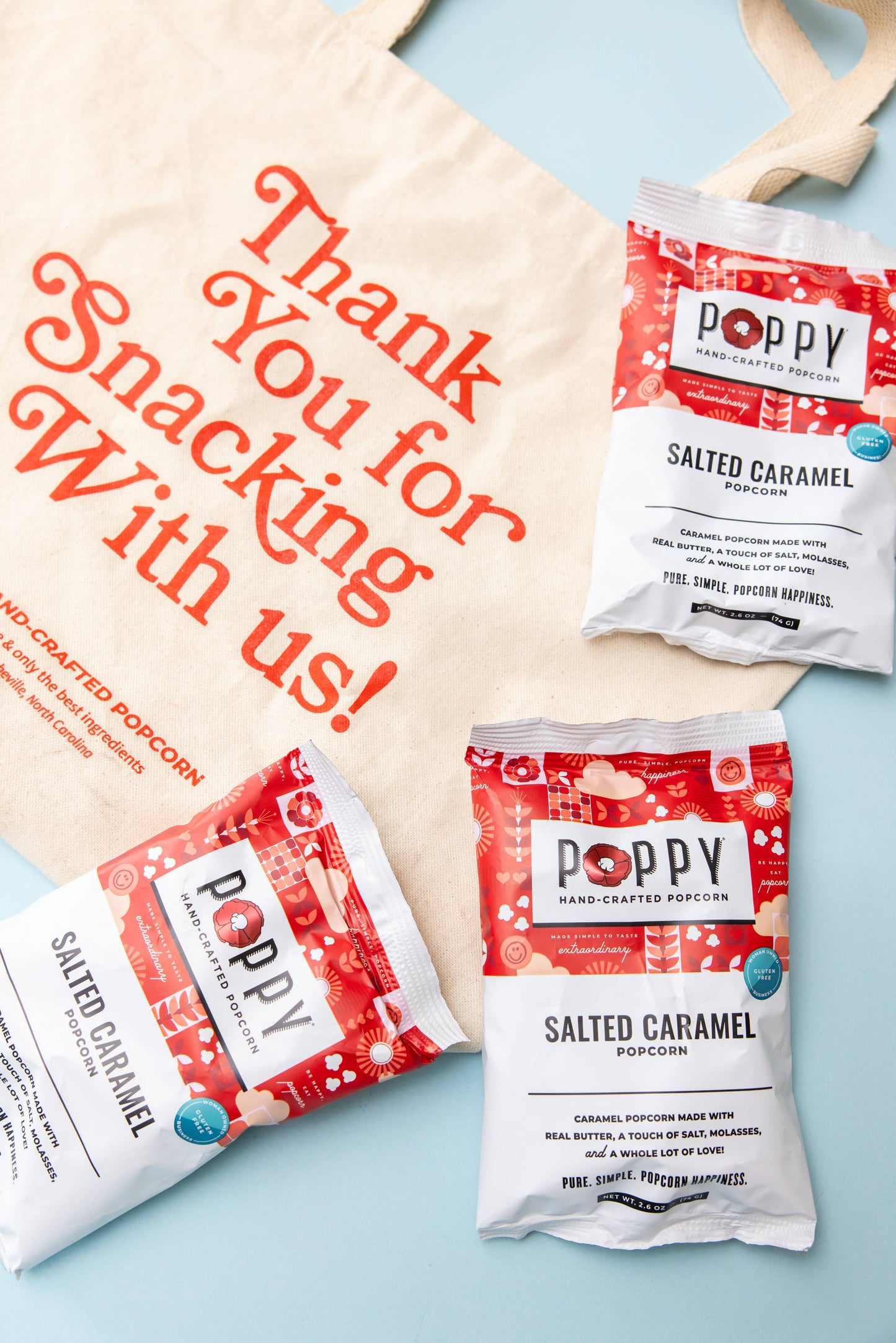 Poppy Hand-Crafted Popcorn - Salted Caramel Snack Bag