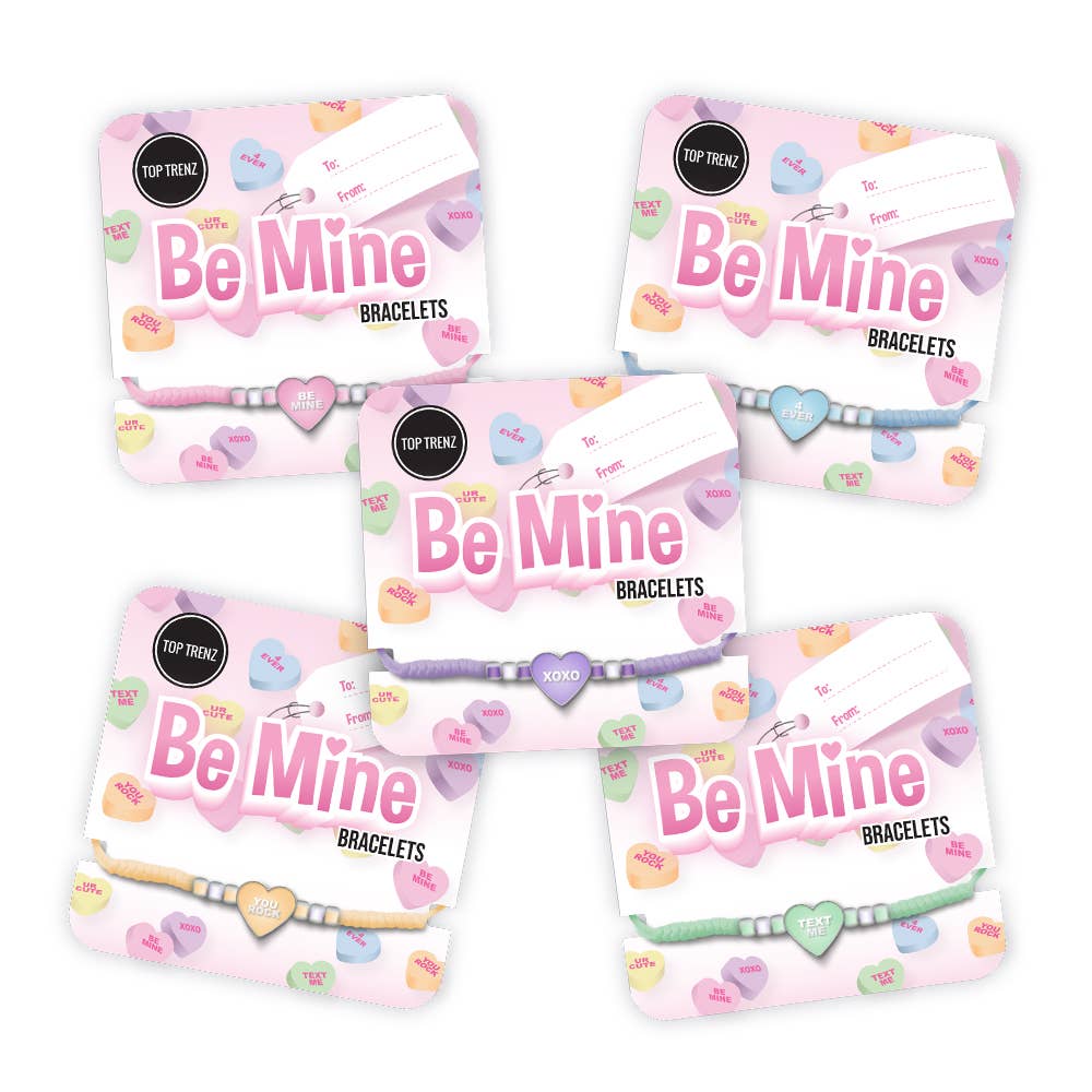 Be Mine Conversation Heart Valentines Bracelet - Assorted Styles