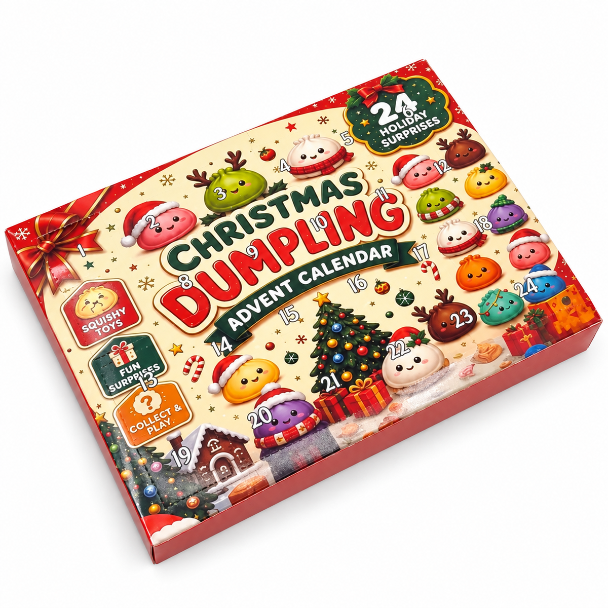Accessiorie (We Pay All Duties) - 24-Day Christmas Emoji Dumpling Squishy Advent Calendar