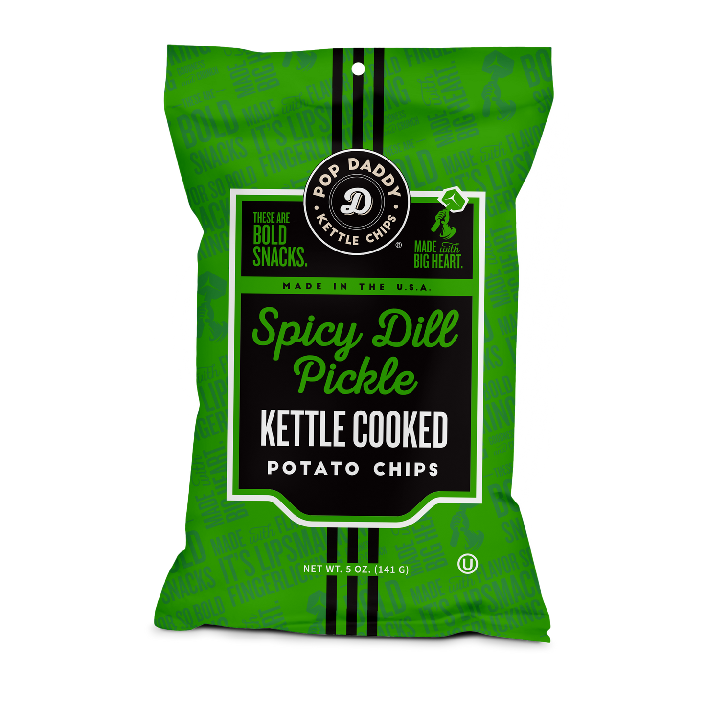 Kettle Cooked Potato Chips - 5oz - Spicy Dill Pickle