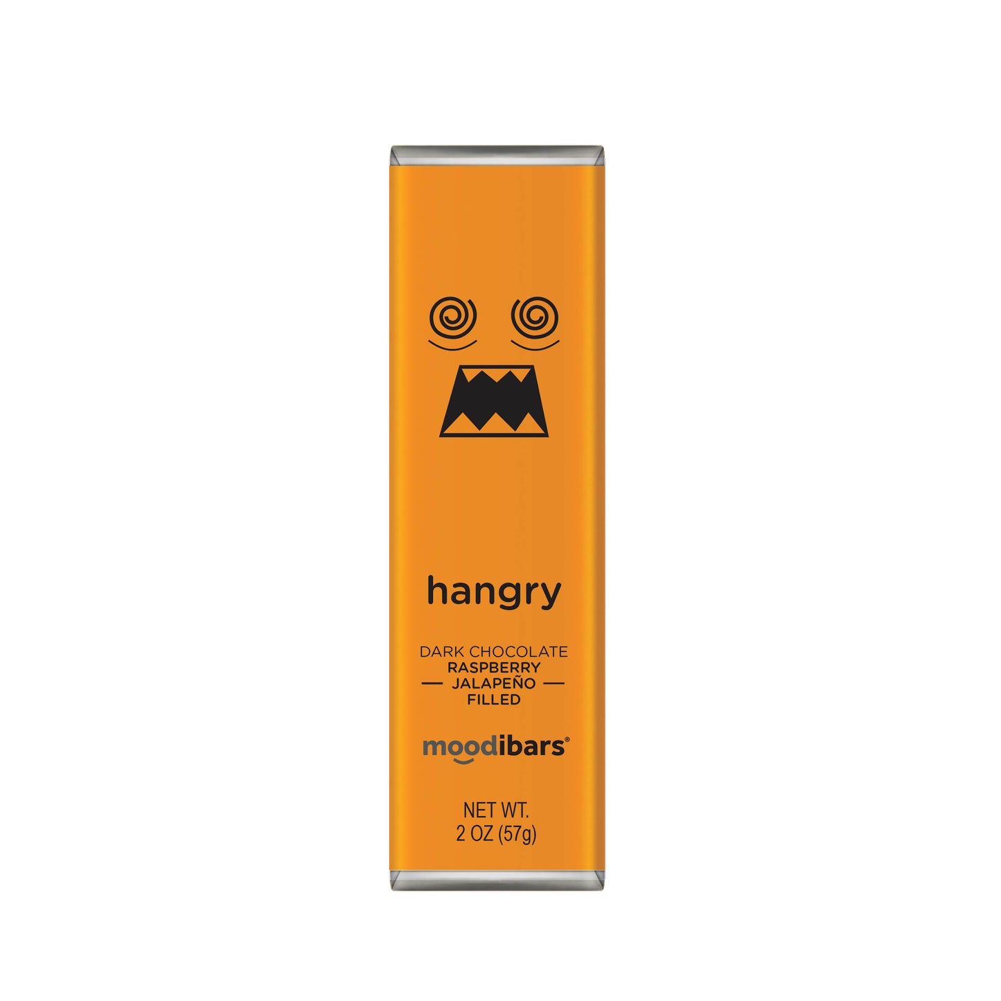 Moodibars HANGRY Dark Chocolate Jalapeño Raspberry Jelly 1.75oz Bar
