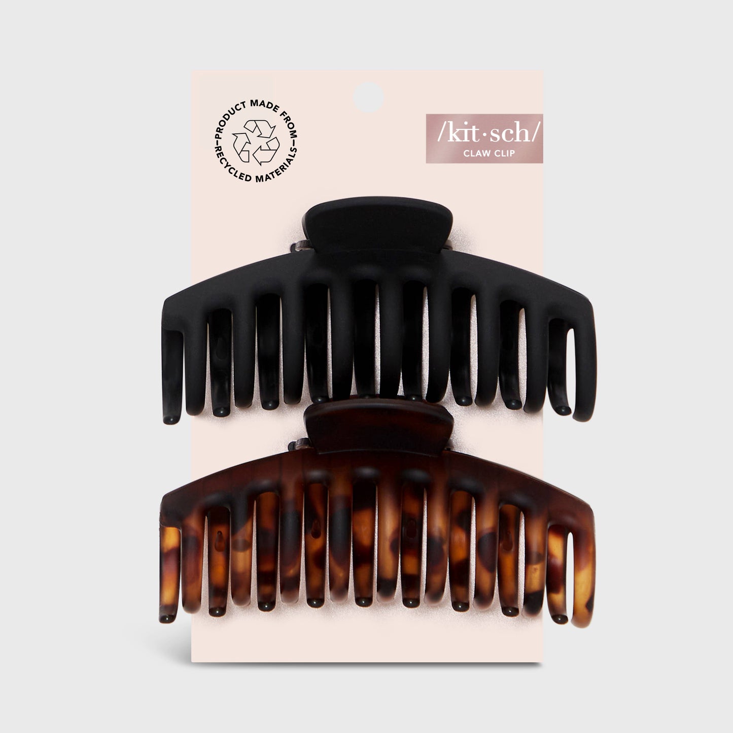 KITSCH - Recycled Plastic Oversized Matte Claw Clips 2pc Set