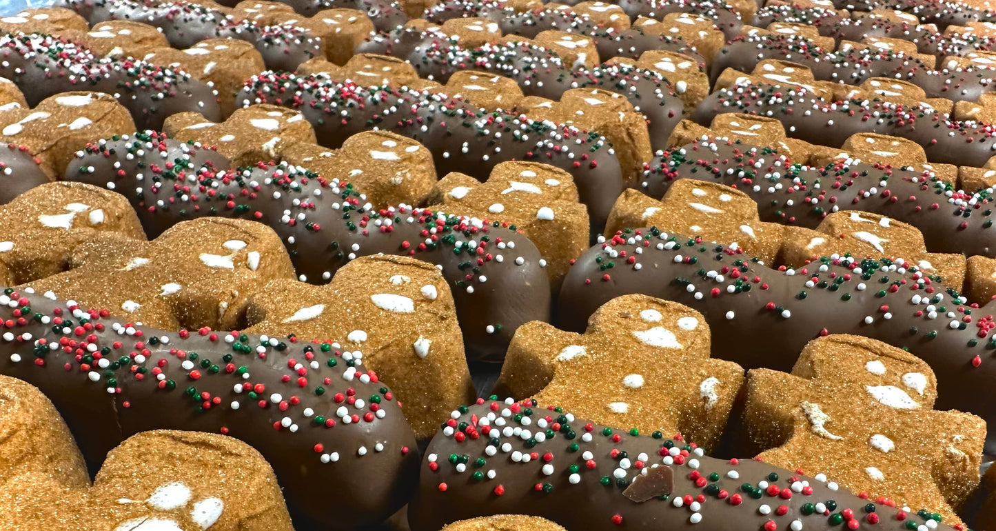 O'Shea's Candies Sweet Shop - Christmas Gingerbread O’Marshmallow Drizzled w/Milk Choc 3Pk