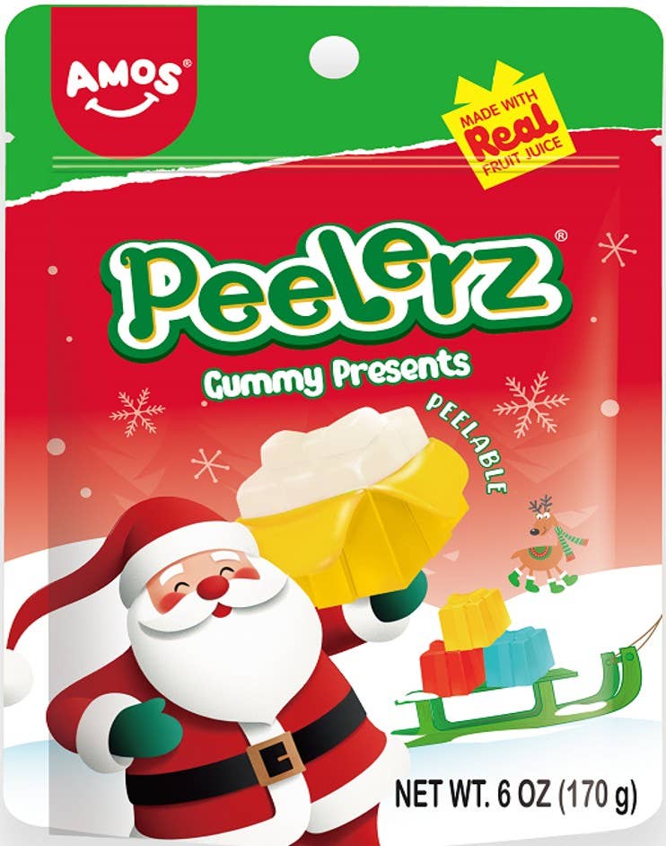 Amos Peelerz Holiday Gummy Presents 6oz