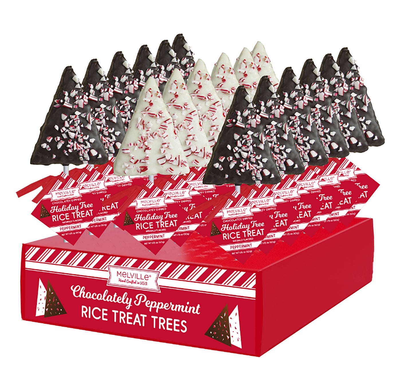 Melville Rice Cereal Treat White & Dark Chocolate Trees