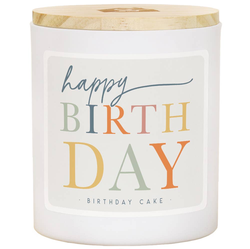 Happy Birthday Colorful - Birthday Cake - Candles