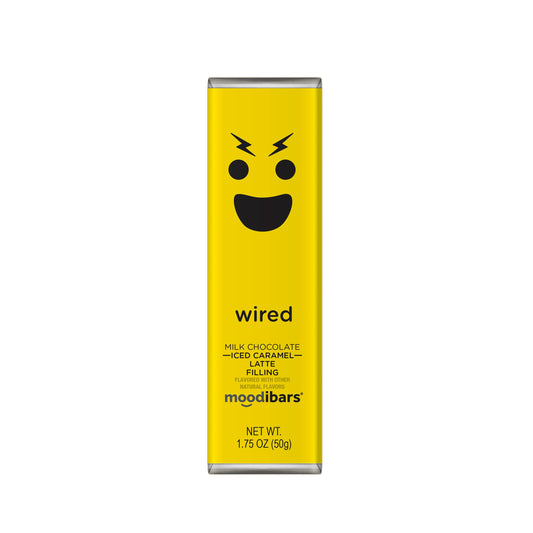 Moodibars WIRED Milk Chocolate Iced Caramel Latte Filled 1.75oz Bar