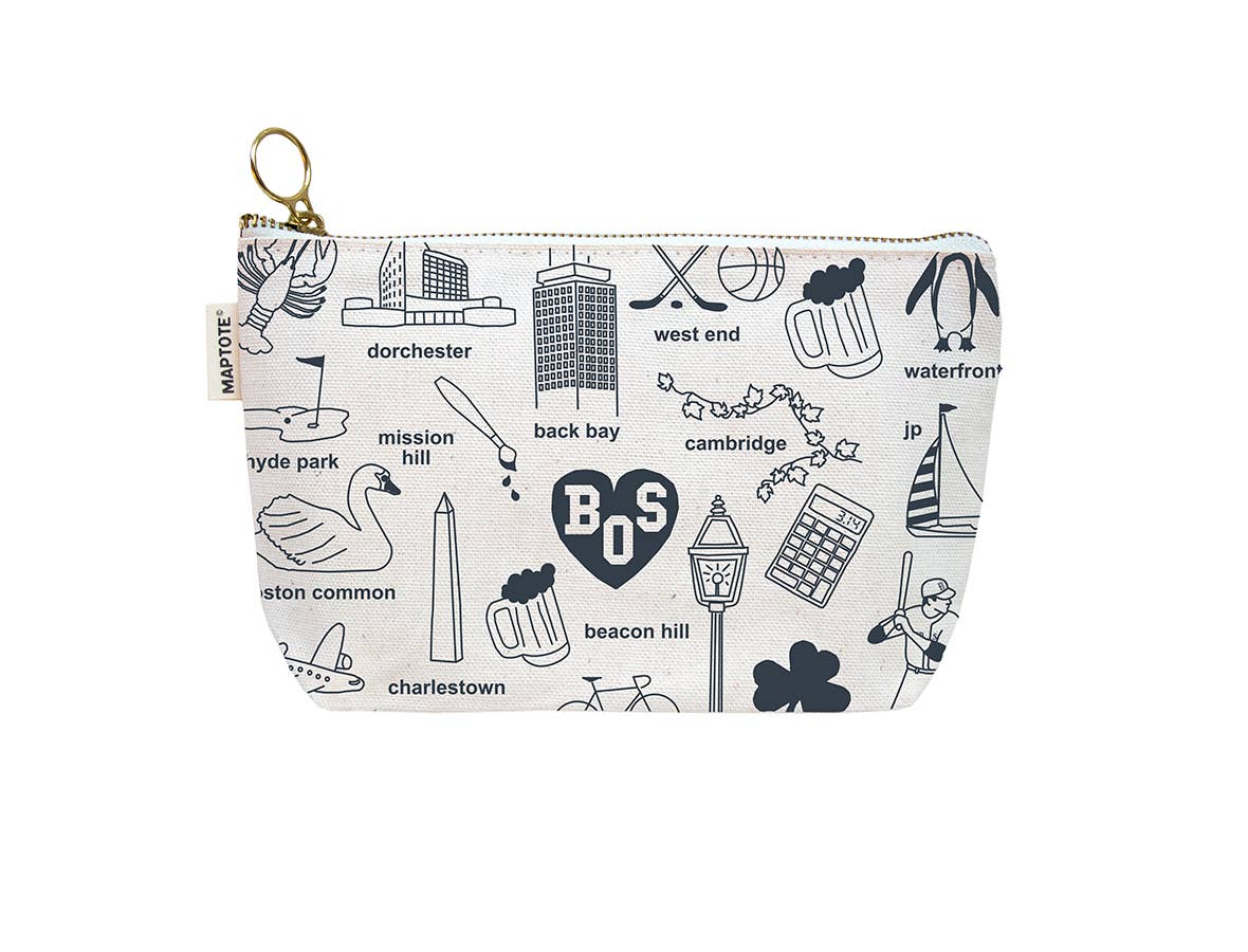 Boston Zipped Pouch - Cotton Canvas, USA Made