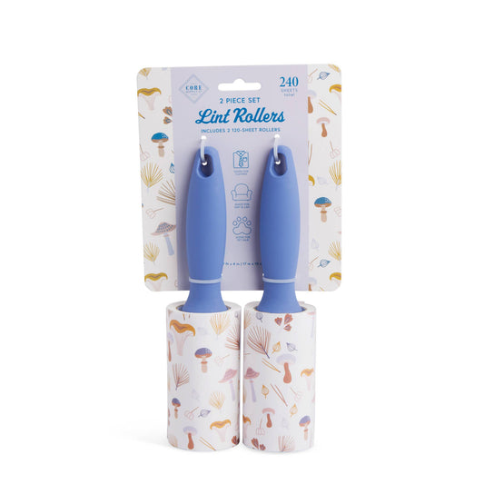 2pc Printed 240 Sheet Lint Roller Set - Mushrooms