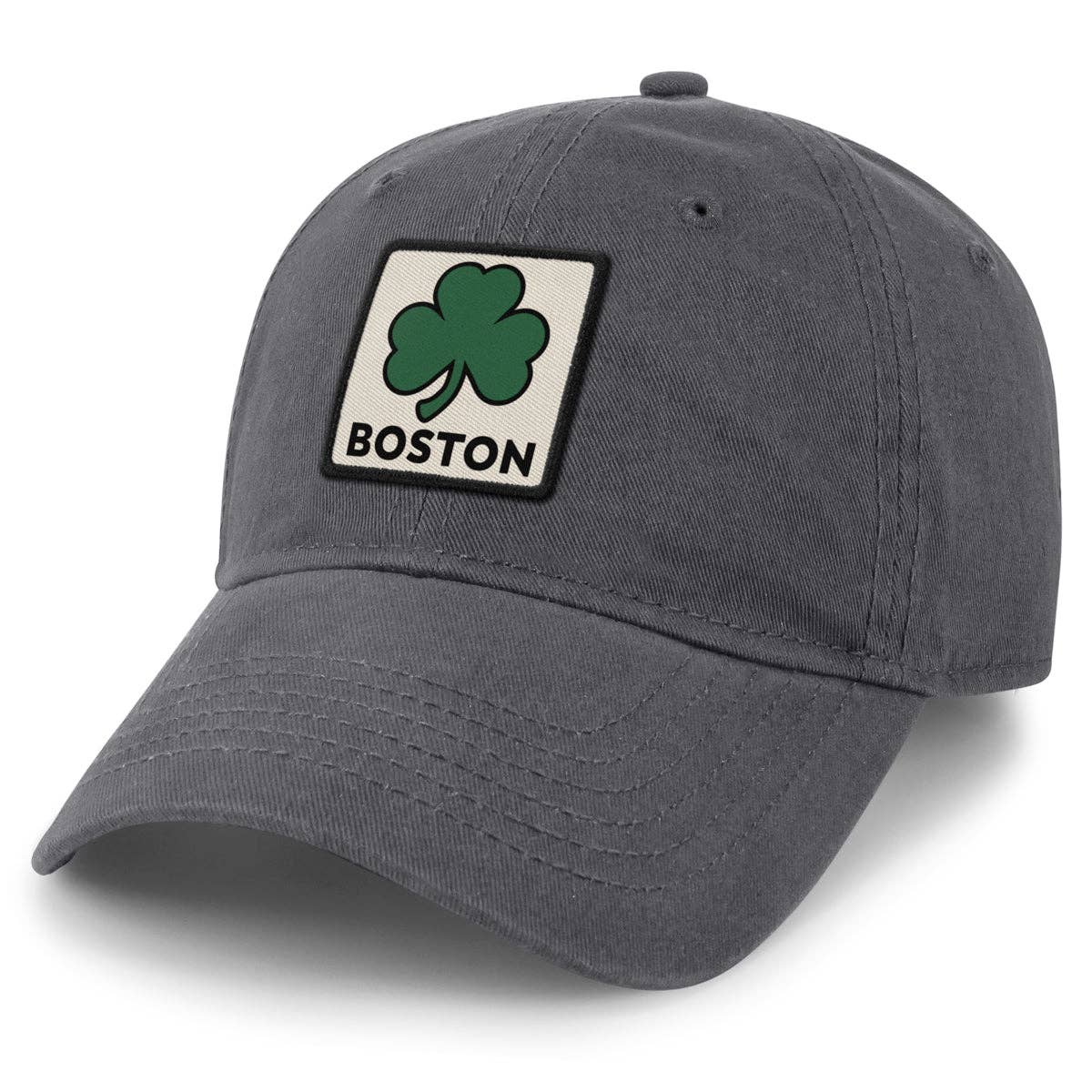Boston Shamrock Printed Patch Dad Hat | Dark Green