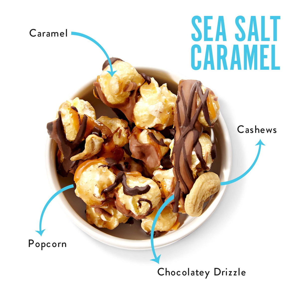 Funky Chunky - Sea Salt Caramel | Caramel Corn Chocolate Popcorn | 2oz bags