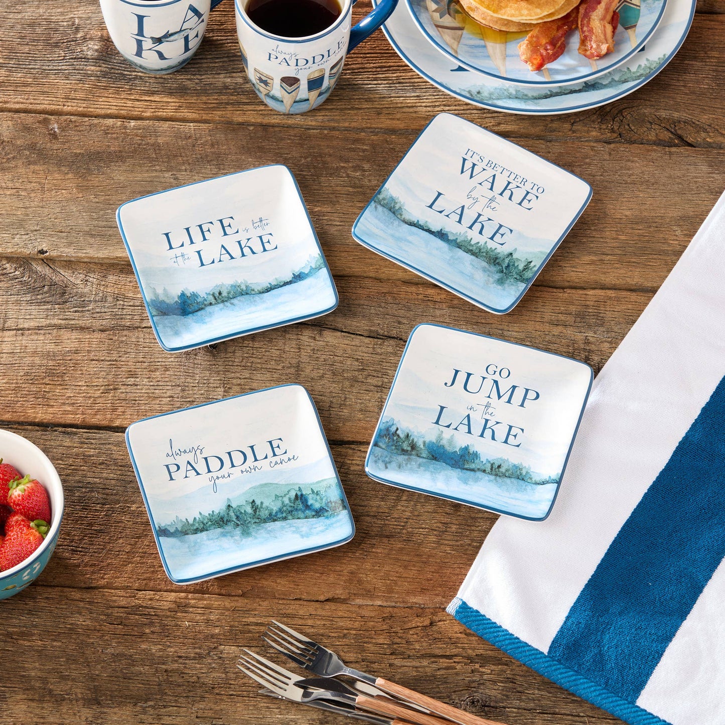 Wake At the Lake Canape Plate 6"