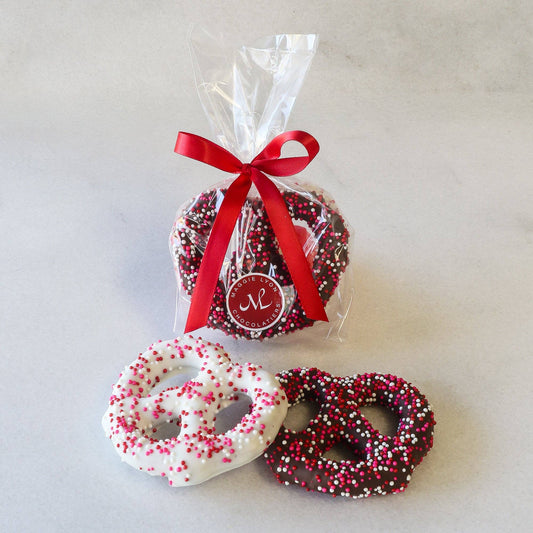 Valentine's 2pc Milk and White Chocolate Covered Pretzels