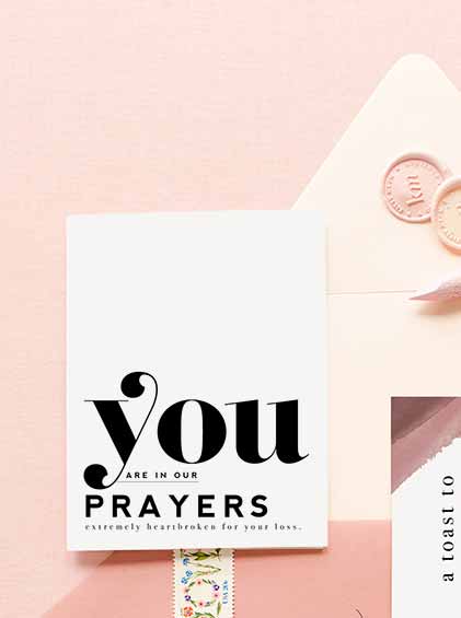 You Are in Our Prayers - Sympathy & Friendship Greeting Card