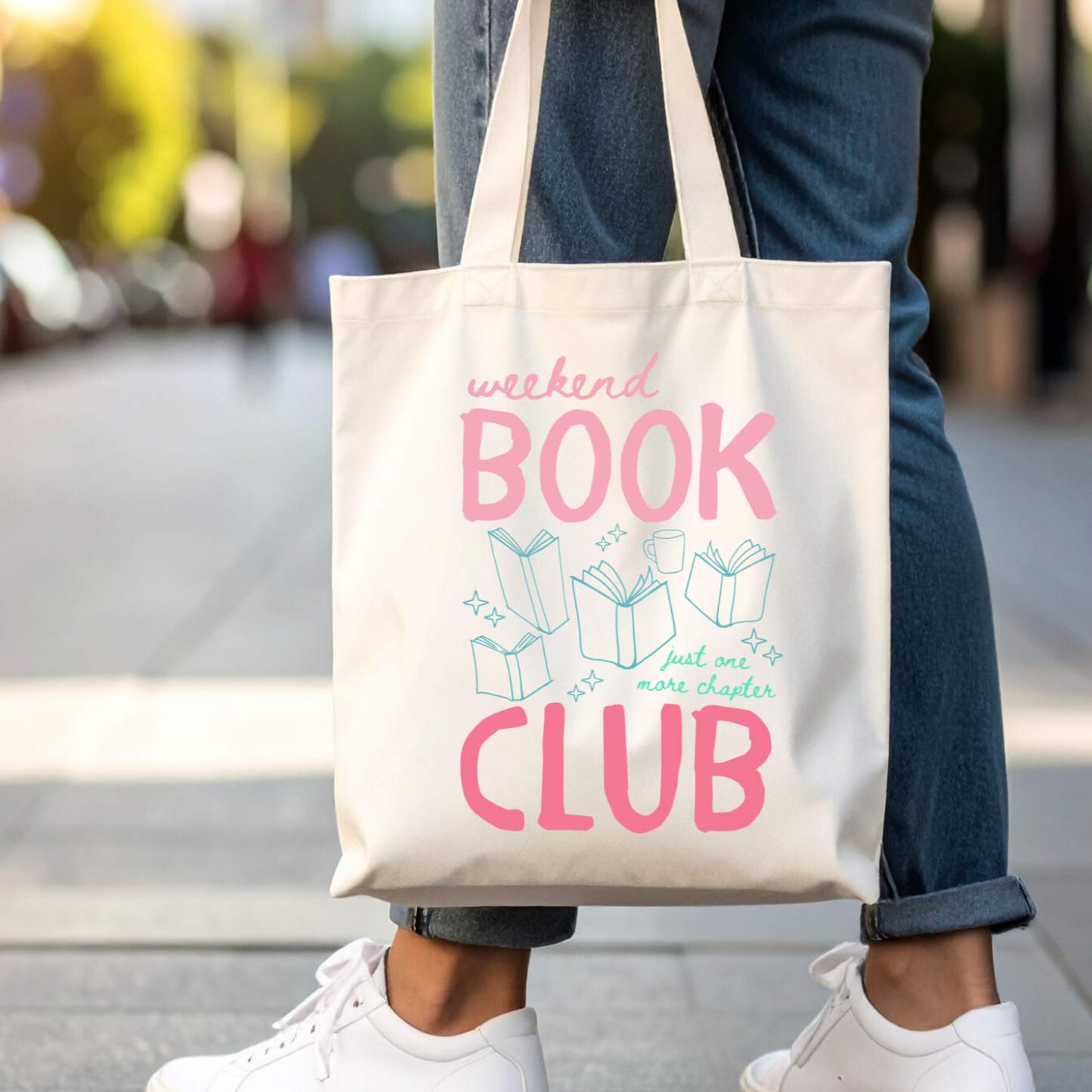 Moonlight Makers - Weekend Book Club - Colorful Tote Bags